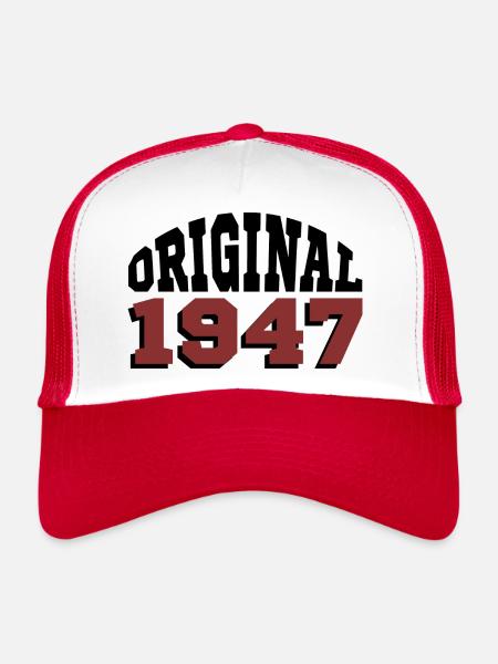Original 1947 - Trucker Cap - white/red - Front