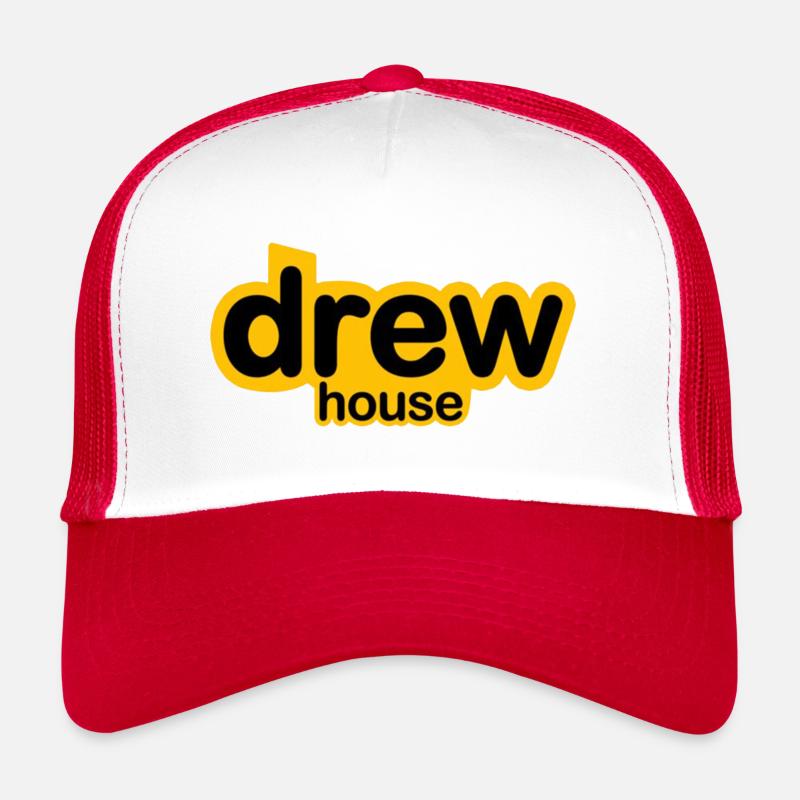 Maison Drew Smile - Casquette trucker - blanc/rouge