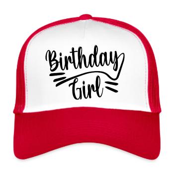 Birthday Girl - Casquette trucker  - blanc/rouge - Devant