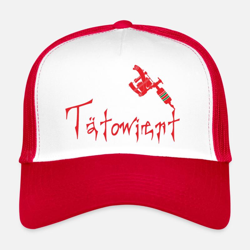 Tätowiert - Trucker Cap - Weiß/Rot