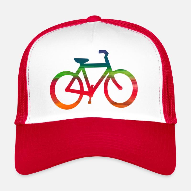 Vélo abstrait aux couleurs vives Casquette trucker 