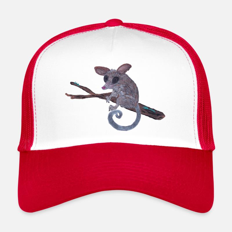 Le jacquier timide - Casquette trucker - blanc/rouge