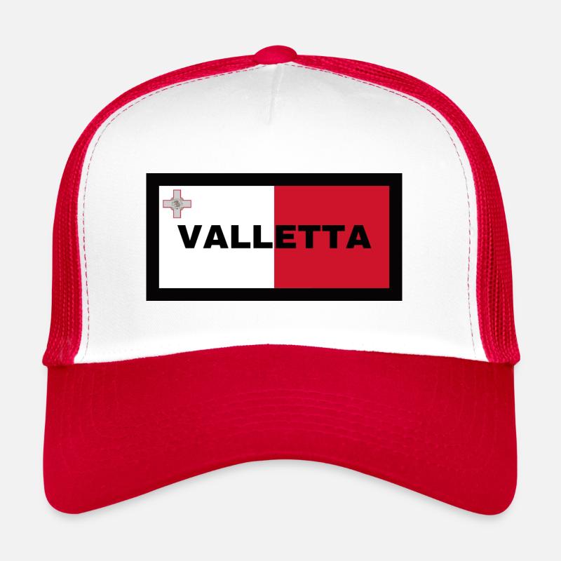 La Valette à Malte Drapeau Casquette trucker 