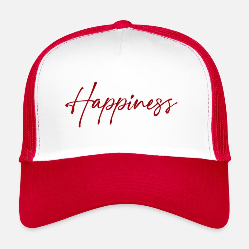 Happiness typographie Casquette trucker 