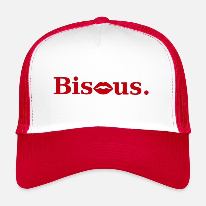 red lip kisses Trucker Cap