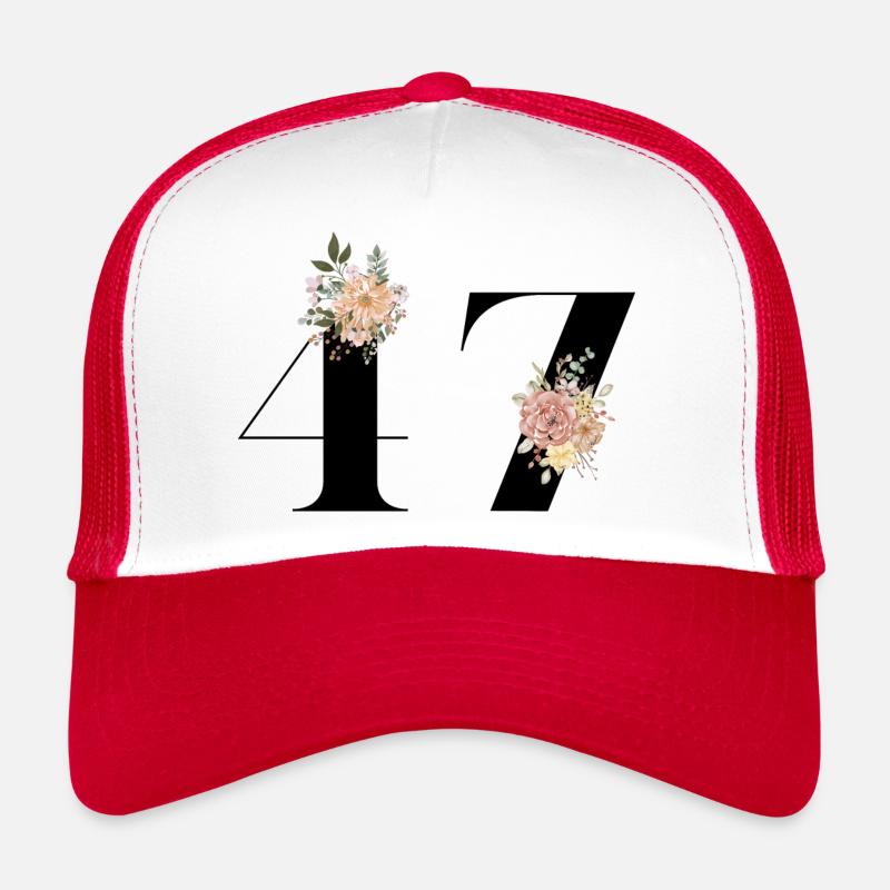 47e anniversaire fleuris (Cadeau de 47 ans) Casquette trucker 