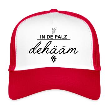 in de palz dehääm - Trucker Cap - Weiß/Rot - Vorne