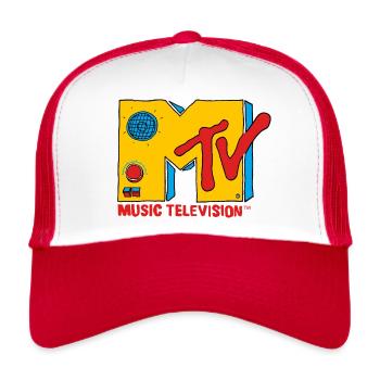 MTV Music Television Radio-Logo - Trucker Cap - Weiß/Rot - Vorne