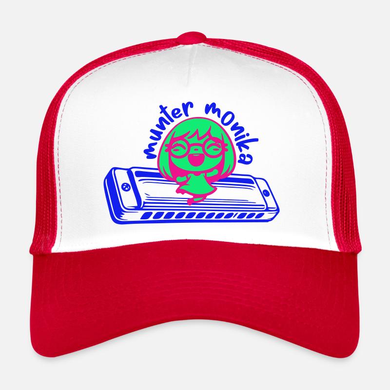 lively monika dancing on the harmonica Trucker Cap