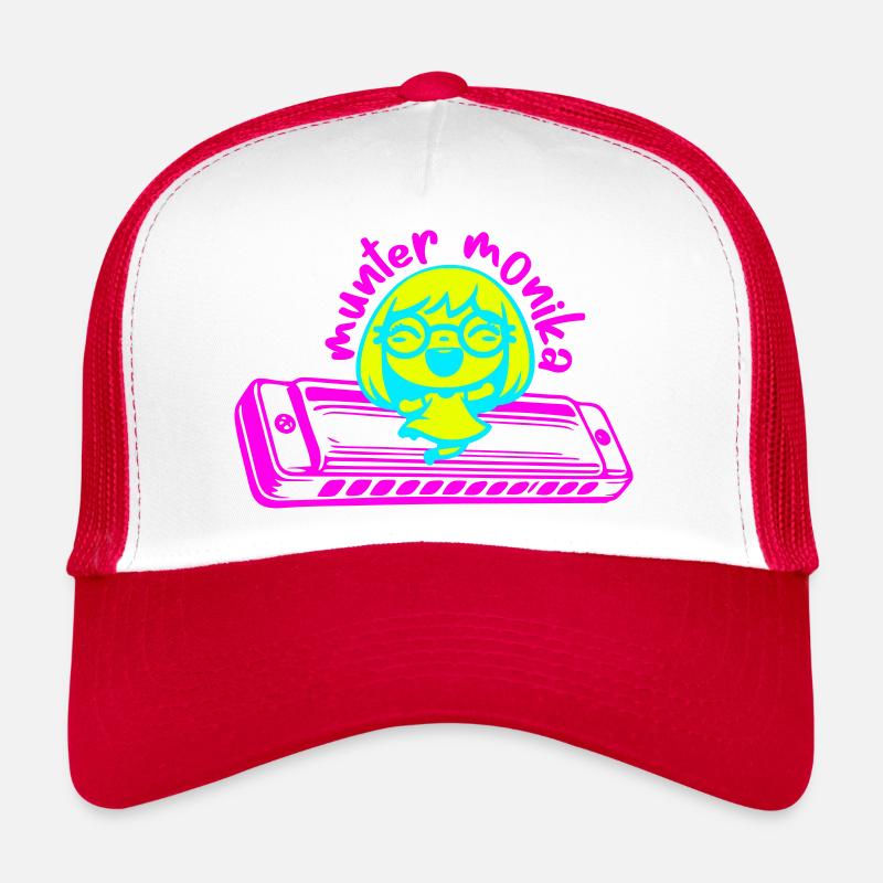 lively monika dancing on the harmonica Trucker Cap