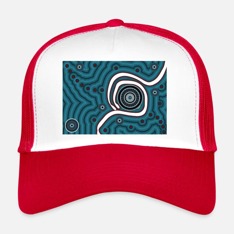 Au milieu de nulle part - à travers - Casquette trucker  - blanc/rouge