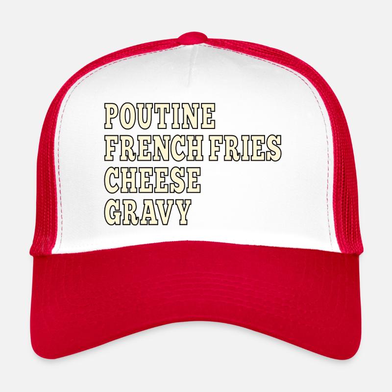 Poutine de restauration rapide canadienne Casquette trucker 