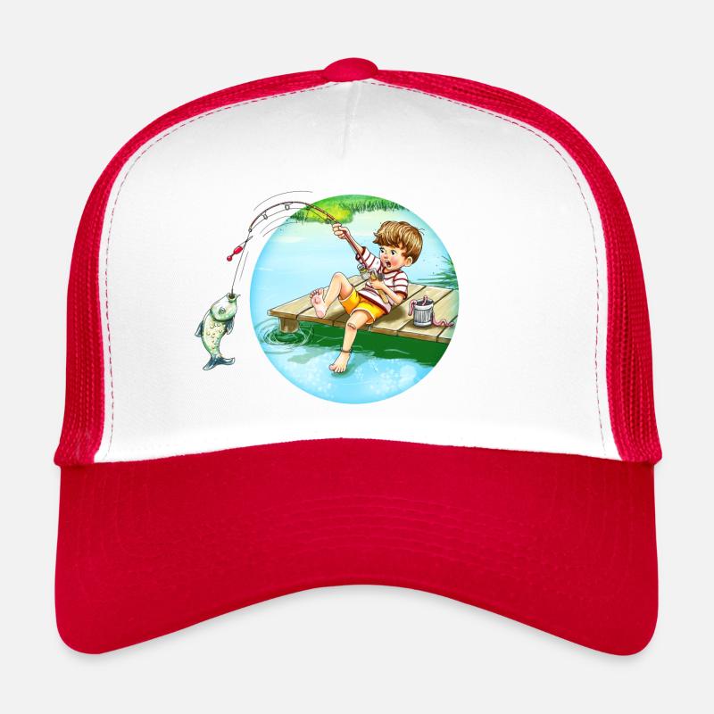 Großer Fang - Trucker Cap - Weiß/Rot