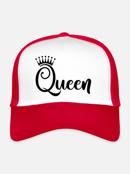 Queen - Trucker Cap - white/red - Front