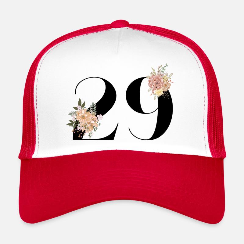 29e anniversaire fleuris (Cadeau de 29 ans) Casquette trucker 