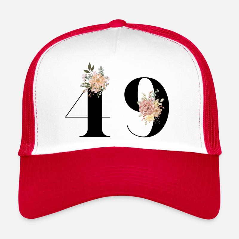 49e anniversaire fleuris (Cadeau de 49 ans) Casquette trucker 