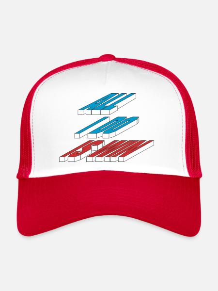 TOUT CE QUE JE FAIS, C’EST GAGNER - Casquette trucker  - blanc/rouge - Devant