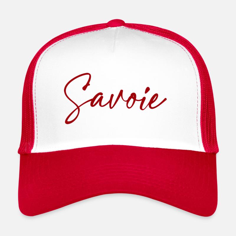 Savoie typography - Trucker Cap - white/red