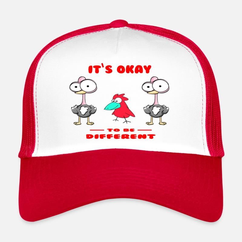 Vogel Vögel Cartoon - Trucker Cap - Weiß/Rot