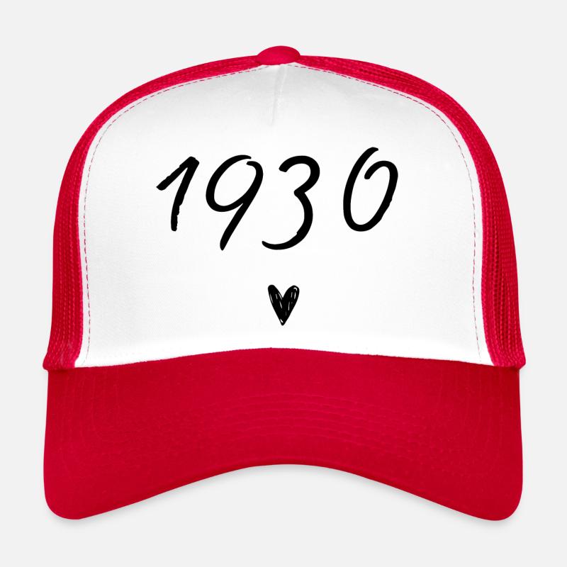 1930 coeur anniversaire Casquette trucker 