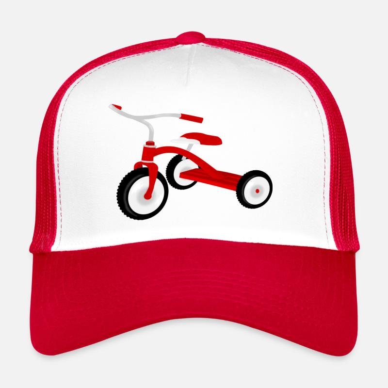 Kinderfahrrad. - Trucker Cap - Weiß/Rot