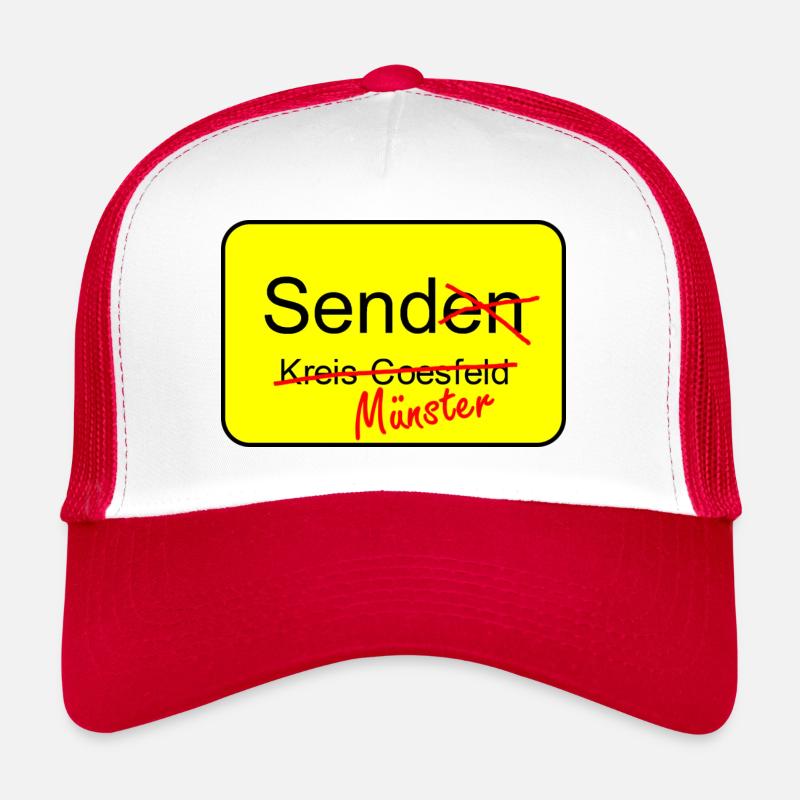 Send Münster - Trucker Cap - Weiß/Rot
