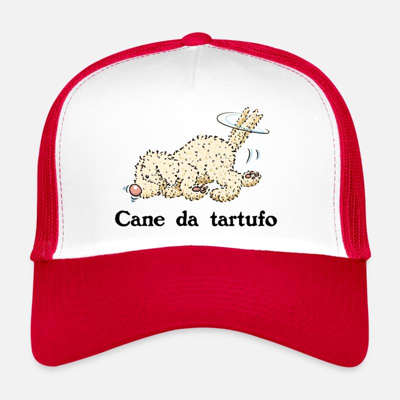 Trueffelpino1 3 - Trucker Cap - Weiß/Rot