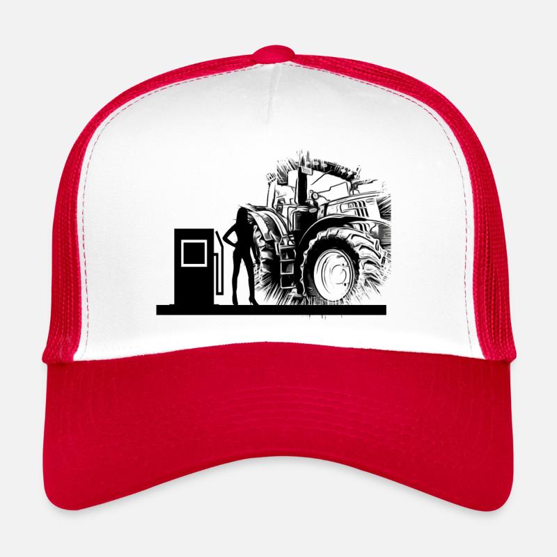 Traktor - Trucker Cap - Weiß/Rot