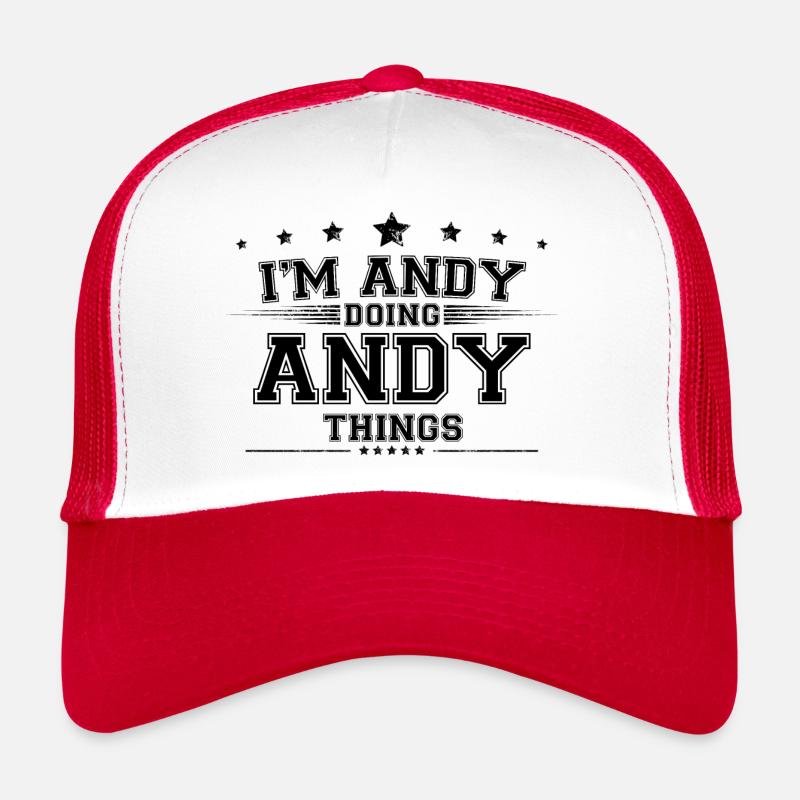 Ich bin Andy, der Andy-Dinge macht Trucker Cap