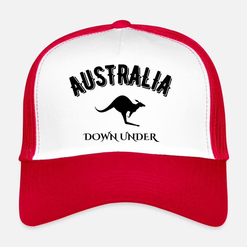 australia down under - Casquette trucker  - blanc/rouge