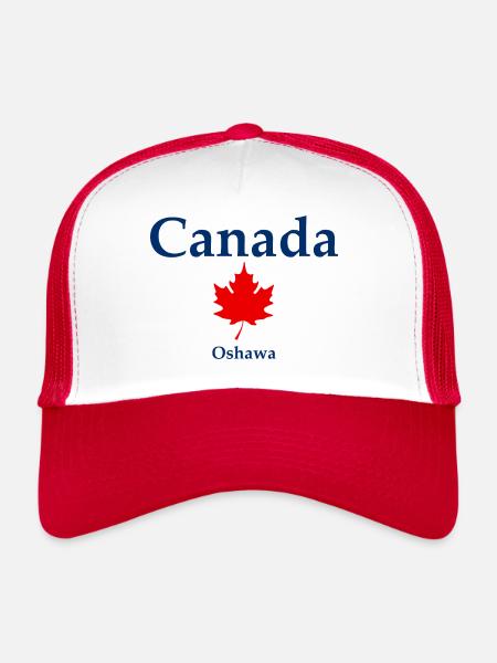 Oshawa - Ontario - Canada - Kanada - Trucker Cap - white/red - Front