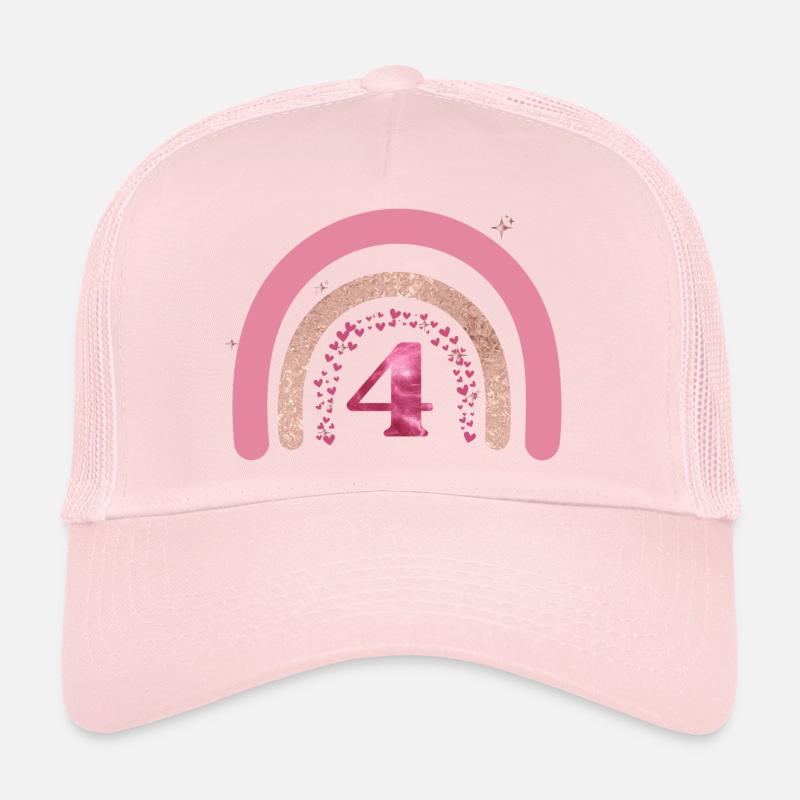 4e anniversaire rainbow rose Casquette trucker 