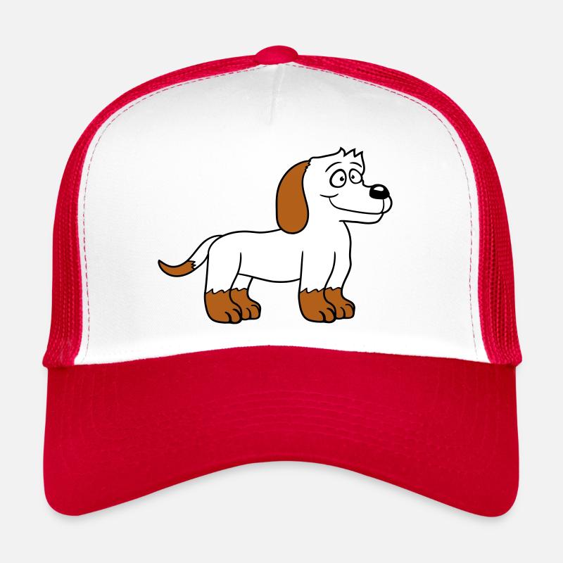 chien se tient mignon petit chiot heureux animal de compagnie Casquette trucker 