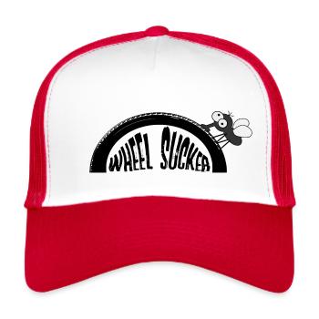Wheel Sucker official merch - Trucker Cap - white/red - Front