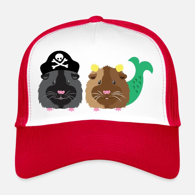 Black beard guinea pig with mermaid Guinea pig Trucker Cap
