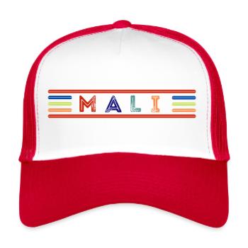 MALI - Trucker Cap - white/red - Front