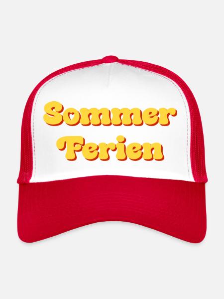 Sommerferien - Trucker Cap - Weiß/Rot