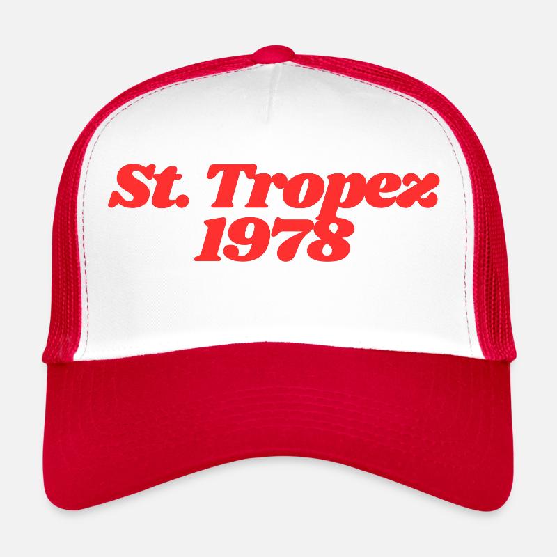 St Tropez 1978 - Trucker Cap - Weiß/Rot