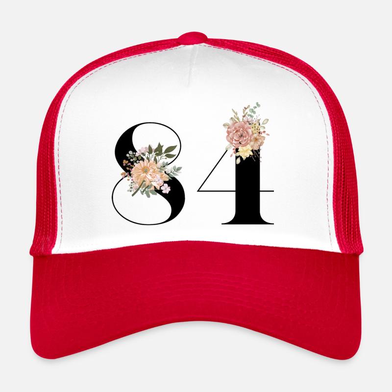 84e anniversaire fleuris (Cadeau de 84 ans) Casquette trucker 