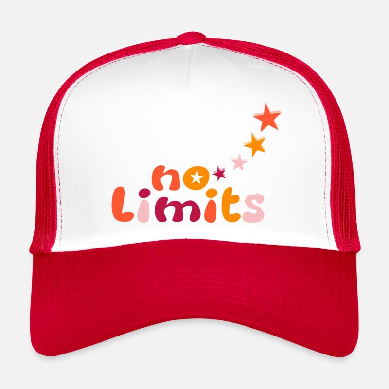 Pas de limites en jaune, orange, rouge Casquette trucker 