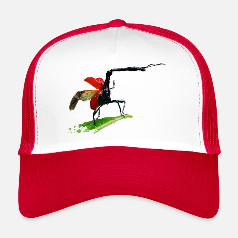Giraffe weevil Aus Madagaskar - Trucker Cap - Weiß/Rot