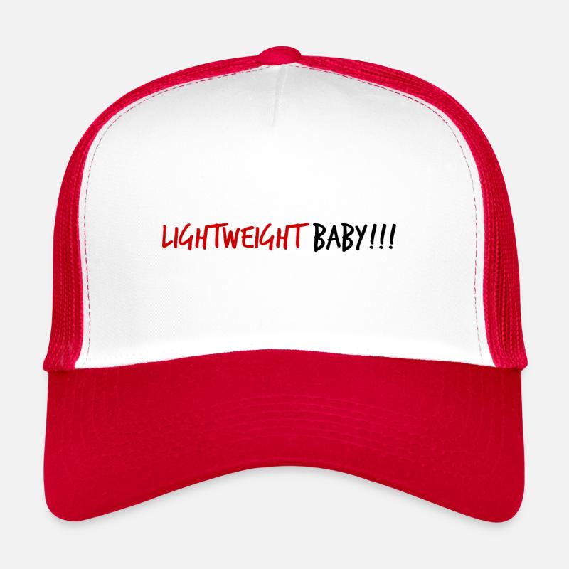 Bébé léger (noir/rouge) - Casquette trucker  - blanc/rouge