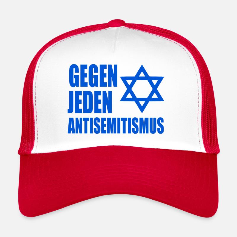 Gegen jeden antisemitismus - Trucker Cap - Weiß/Rot