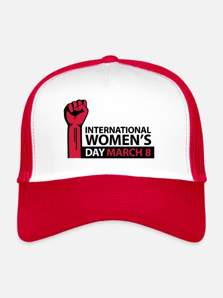 International Women's Day March 8 - Trucker Cap - white/red