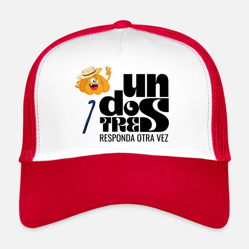 Un deux trois, répondez encore - Casquette trucker  - blanc/rouge