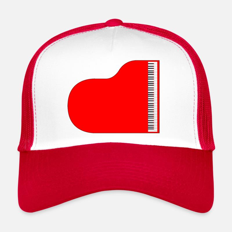 Piano à queue rouge Casquette trucker 