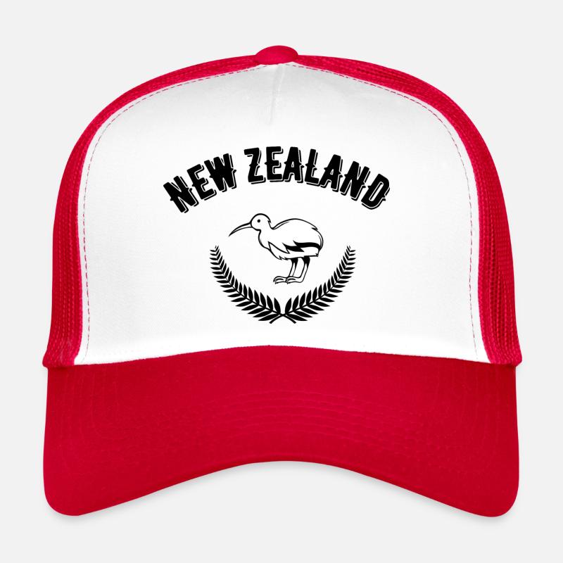 Neuseeland - Trucker Cap - Weiß/Rot
