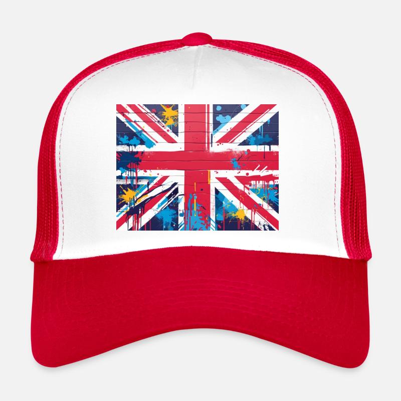 Britische Flagge Graffiti Kunst Trucker Cap