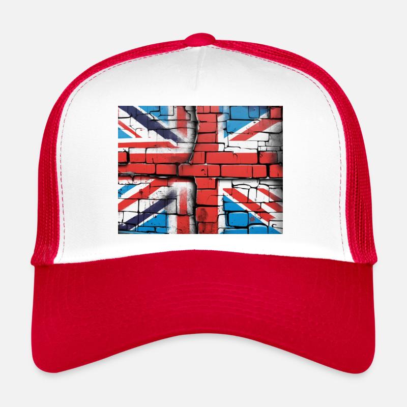 British Flag Graffiti Art - Trucker Cap - white/red