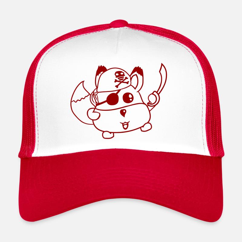 Petit renard mignon pirate animal sabre oeil patch Casquette trucker 